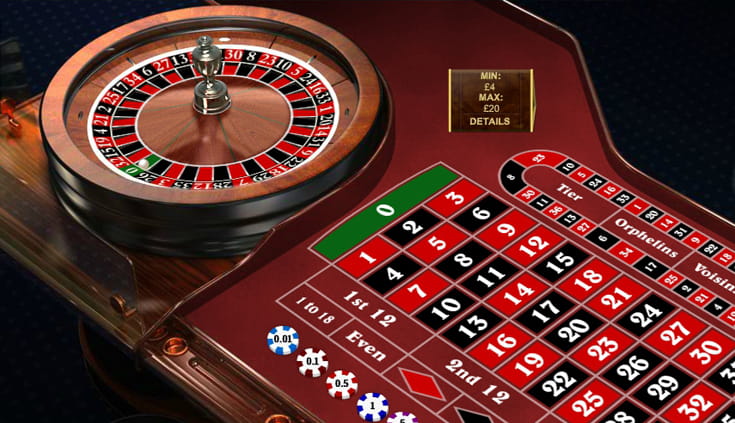 Das CasinoClub Roulette Tisch Layout