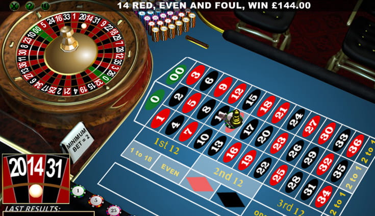 Der Roulette Tisch des NetBet Casinos